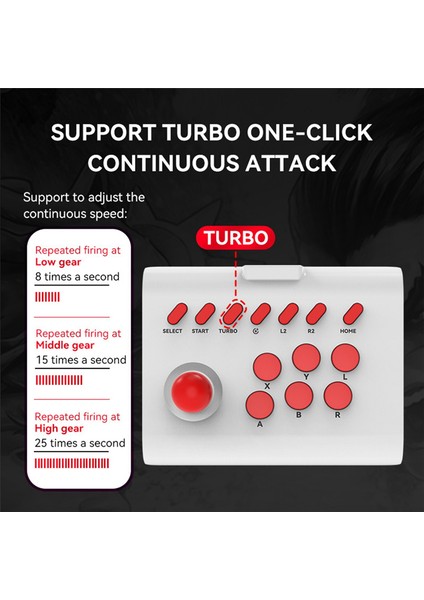 2.4g Kablosuz Kablolu Oyun Joystick Denetleyici Arcade Konsolu Rocker Dövüş Oyunu Joystick Anahtarı Aksesuarları-A (Yurt Dışından) fiyatları
