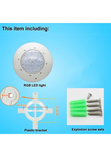 LED Havuz Işık 12V 24W 36W Smd Soğuk Beyaz LED Su Geçirmez Havuz Işık Açık Sualtı Işık Duvar Havuz Beyaz Parti Su Geçirmez Işık - 36W (Yurt Dışından)
