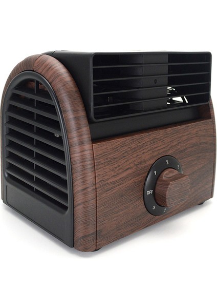 Mini-Küçük Ev Elektrikli Fan Yurdu Klima Şarj Fanları Ofis Masaüstü Öğrenci Yatağı Yaprağı Abd Tak Kahverengi (Yurt Dışından)