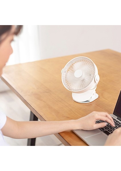 USB Şarj Edilebilir Klip Masaüstü/masa Fanı Mini Taşınabilir Kelepçe 360 Derece Dönen Vantilatör Hava Soğutucu Pembe (Yurt Dışından)