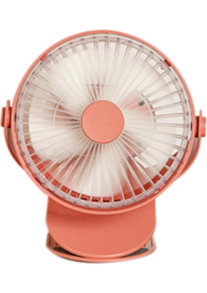 USB Şarj Edilebilir Klip Masaüstü/masa Fanı Mini Taşınabilir Kelepçe 360 Derece Dönen Vantilatör Hava Soğutucu Pembe (Yurt Dışından)