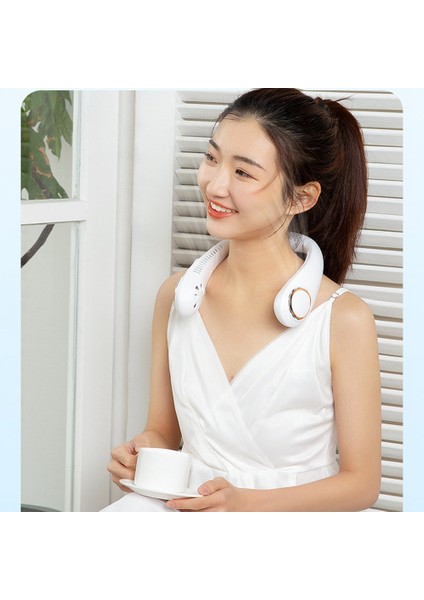 Mini Fan Kullanışlı Asılı Boyun USB 5V Şarj Edilebilir Taşınabilir Yapraksız Hava Soğutucu Kablosuz Akıllı Asılı-B (Yurt Dışından) modelleri