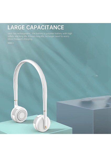 Taşınabilir Boyun Asma Fanı, Ücretsiz Ayarlama Kişisel Soğutma Spor, Ofis Için Uzun Süreli USB Şarjı (Yurt Dışından) modelleri