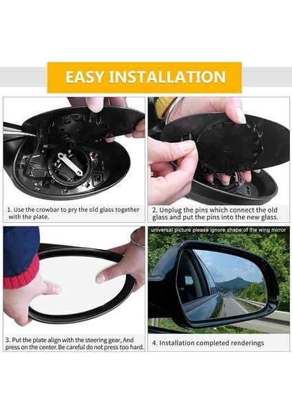 Serisi E60 E61E63 E64 2003-2010 ile Uyumlu Sol Yan Kapı Isıtmalı Kanat Ayna Cam Dikiz Dikiz Plakası (Yurt Dışından) modelleri