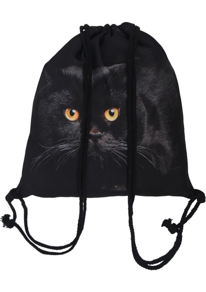 Uni Sırt Çantaları 3D Baskı Çantaları Ipli Sırt Çantası (Siyah) (Yurt Dışından) modelleri