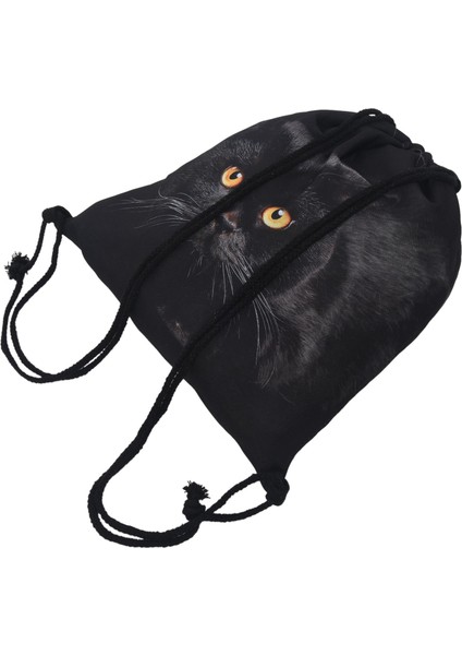 Uni Sırt Çantaları 3D Baskı Çantaları Ipli Sırt Çantası (Siyah) (Yurt Dışından) fırsatları