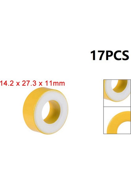 17 Adet Demir Tozu Çekirdek Sarı ve Beyaz Halka Ferrit Çekirdek Demir Tozu Halka Çekirdek (Yurt Dışından) fırsatları