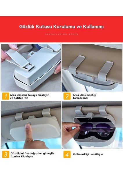 Araba Gözlük Kılıfı Güneş Vizörü Depolama Güneş Gözlüğü Kılıfı Tahribatsız Kurulum Evrensel Gözlük Kılıfı Araba (Yurt Dışından) fiyatları