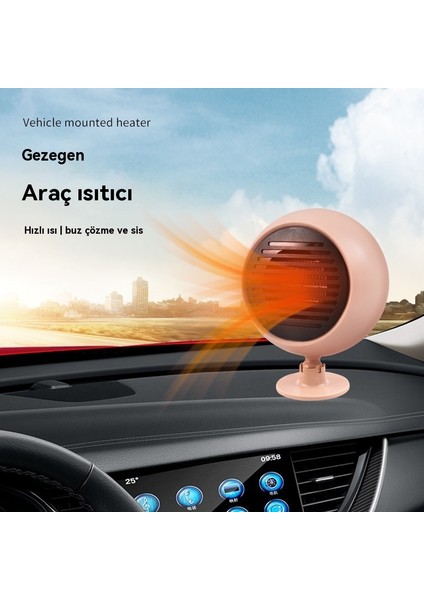 Araba Isıtıcısı Mini Araba Isıtıcısı 12V Defrost ve Sis Giderme Araba Hızlı Isıtma Fanı (Yurt Dışından)