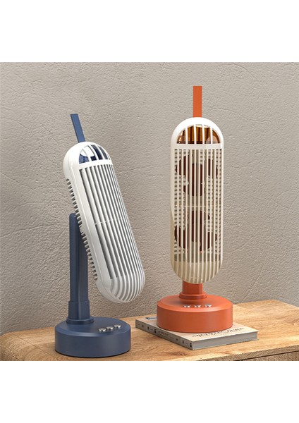 USB Kule Fanı 2400 Mah Pil Şarj Edilebilir Masa Ev Çalışması Için Taşınabilir Masaüstü Hava Soğutucu Kamp-A (Yurt Dışından) fırsatları