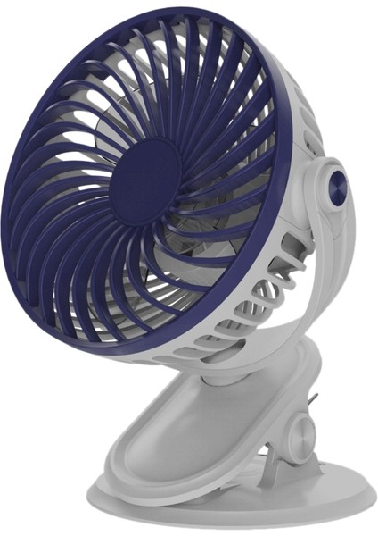 D601S Klipsli Fan, USB Güç Kaynağı, 2 Hızlı 360 Derece Dönen Masaüstü Fanı, Kablolu Versiyon (Safir Mavi, USB Tipi) (Yurt Dışından)