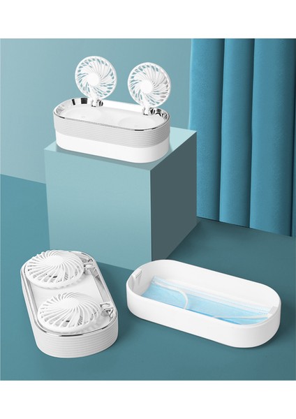 Sterilizasyon Saklama Kutusu ile Taşınabilir Masaüstü Fan Uv Dezenfeksiyon Katlanabilir Hava Soğutma Mini Soğutucu (Yurt Dışından)