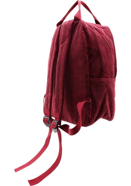 Edebi Kadife Sırt Çantası Kadın Basit Düz Renk Sırt Çantası Üniversite Lise Öğrencileri Şerit Kırmızı (Yurt Dışından) indirimleri