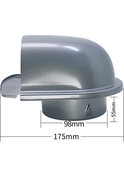 2x 4 Inç 100MM Su Geçirmez Paslanmaz Çelik Havalandırma Havalandırma Davlumbaz Korozyon Önleyici Egzoz Çıkarıcı Duvar Hava Çıkış Kapağı, B (Yurt Dışından) indirimleri
