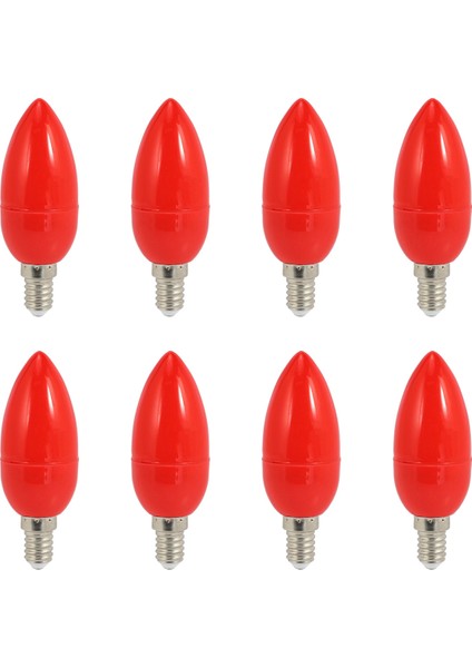 8x LED Mum Işığı Mum Ampuller Kırmızı Fal Lambası Tanrı Işıkları Enerji Tasarruflu Mum Işıkları, E14 (Yurt Dışından)