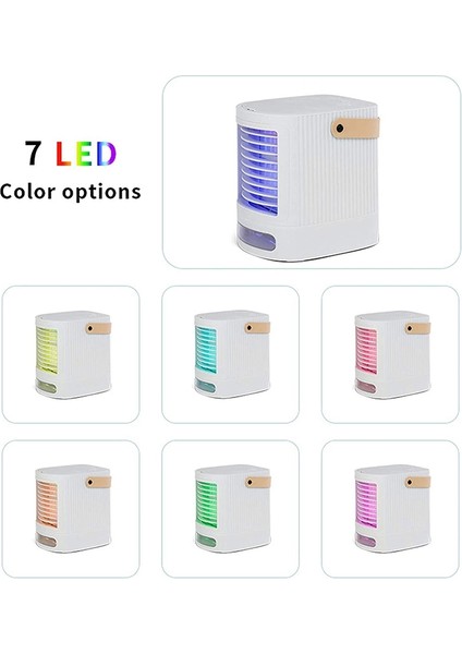 Hava Soğutucu, Kişisel Masa Fanı 3'ü 1 Arada Küçük Evaporatif Soğutucular, Nemlendirici, Fan Hızlarına Sahip Arıtma, Ofis Yatak Odası Için (Yurt Dışından) fırsatları