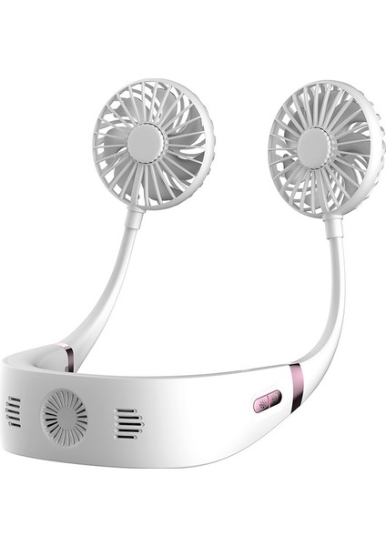 Taşınabilir Halter Fan 2 Fan Mini Asılı Boyun USB Şarj Edilebilir Kapak Soğutma Beyaz (Yurt Dışından) indirimleri