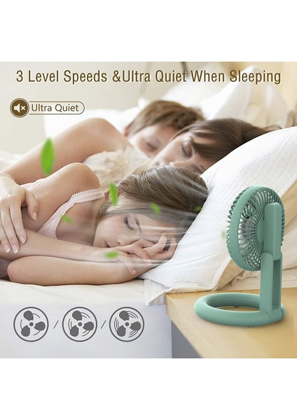 Kablosuz Fanlar Ayarlanabilir Masaüstü USB Şarj Edilebilir Masa Ev Için Katlanabilir Taşınabilir Kişisel Fan Yeşil (Yurt Dışından) indirimleri