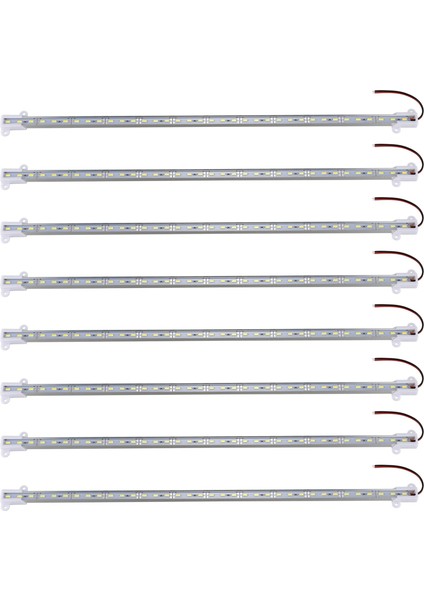 8 Adet 50 cm 12 V 36 LED 5630 Smd Sert Şerit Bar Işığı Alüminyum Sert Beyaz (Yurt Dışından)