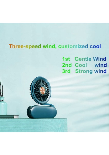 3 In 1 El/klip/araba Taşınabilir Mini Fan, Bebek Öğrenci Ofis Adam Için Tutulan/kırpılmış/sarılmış USB Fan Şarj Edilebilir (Yurt Dışından)