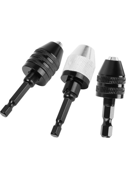 3 Adet 1/4 Inç Altıgen Şaft Anahtarsız Matkap Aynası Hızlı Değişim Adaptörü Dönüştürücü Darbeli Matkap Uçları, Elektrikli Alet Takımı Aksesuarları (Yurt Dışından)