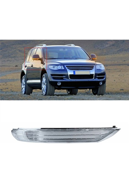 Araba Yan Dikiz Aynası LED Dönüş Sinyali Işık Amber Lamba ile Uyumlu - 2007-2011 7L6949102C Sağ (Yurt Dışından)
