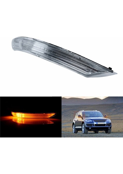 Araba Yan Dikiz Aynası LED Dönüş Sinyali Işık Amber Lamba ile Uyumlu - 2007-2011 7L6949102C Sağ (Yurt Dışından)