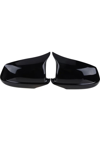Dikiz Aynası Kapakları Kanat Yan Ayna Kapakları 5 Serisi ile Uyumlu F10 F11 F18 Pre- 51167216369,51167216370 Parlak Siyah (Yurt Dışından)