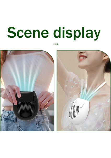 Güç Bankası Kişisel El Kliması Elektrikli Fan 6500 Mah Şarj Edilebilir Asılı Bel Giyilebilir, Siyah (Yurt Dışından) modelleri