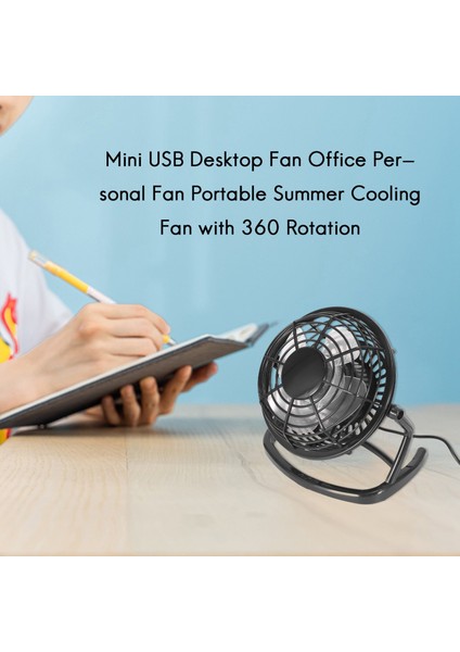 Mini USB Masaüstü Fan Ofis Kişisel Taşınabilir Yaz Soğutma, 360 Döndürme ile (Yurt Dışından)