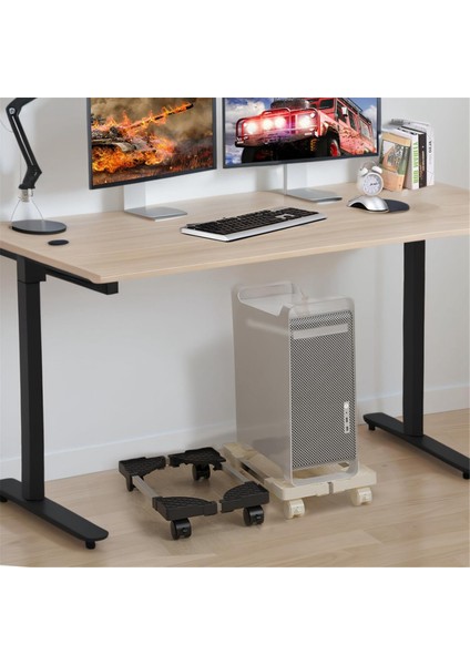 Tower Standı, Ayarlanabilir Mobil Cpu Standı, Cpu Tutucu Pc Tower Standı, Tekerlekli Tekerlekler, Pc Zemin Yükseltici Standı Beyaz (Yurt Dışından) fırsatları