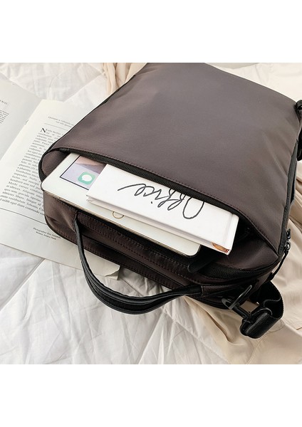 Çok Fonksiyonlu USB Şarj Sırt Çantası Iş Rahat Su Geçirmez Laptop Çantası Büyük Kapasiteli Seyahat Sırt Çantası Kahverengi (Yurt Dışından)
