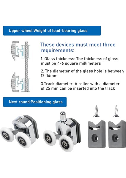Kavisli Duş Kapı Silindirleri, 8 Adet Duş Cam Kapı Silindirleri, Kavisli Banyo Için Yedek Duş Kapı Tekerlekleri (Yurt Dışından) indirimleri