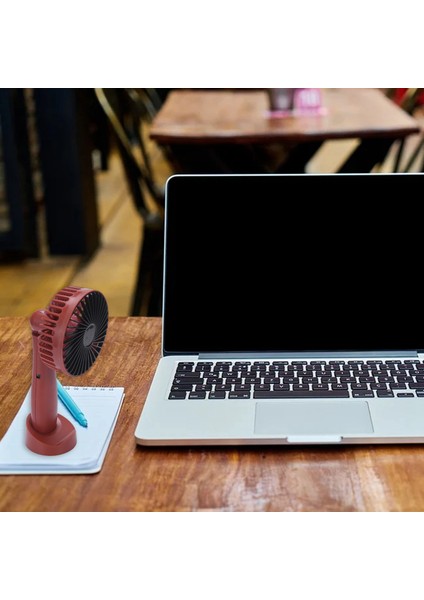 Mini Taşınabilir Asılı USB Şarj Fanı Dönen El Masaüstü Soğutma Soğutucu Cep Telefonu Tutucu (Tuğla Kırmızısı) (Yurt Dışından) modelleri