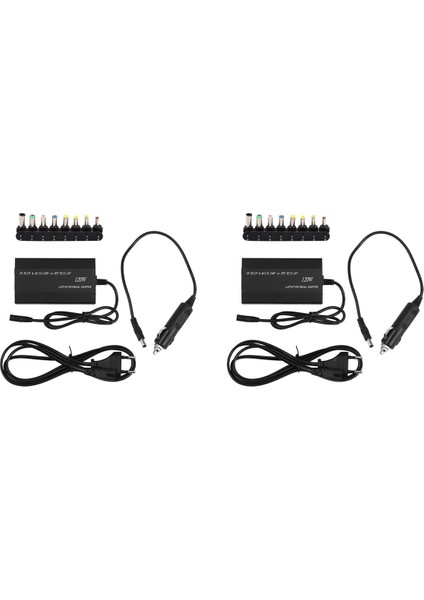 2x Çok Fonksiyonlu Dizüstü Bilgisayar Adaptörü Güç Şarj Cihazı Evrensel 120 W Dizüstü Araba Dc Şarj Cihazı Dizüstü Ac Adaptörü Güç-Ab Tak (Yurt Dışından)