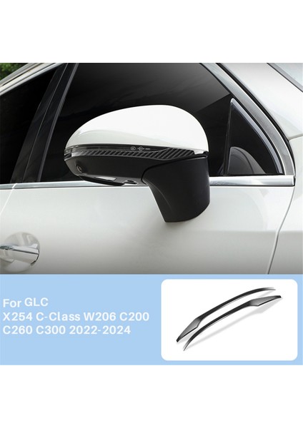 1 Çift Yan Dikiz Aynası Trim Şerit ile Uyumlu Glc C Sınıfı W206 C200 C260 C300 X254 GLC300 2022-2024,C (Yurt Dışından)