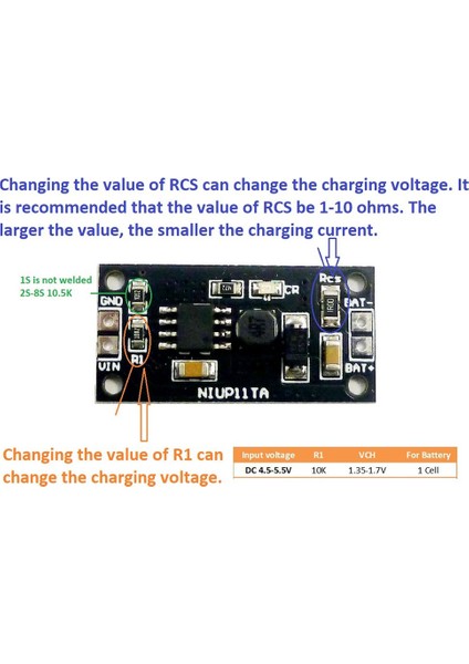1 Hücreli 1.2V Nimh Nicd Pil Özel Şarj Aleti Şarj Modülü Kartı (Yurt Dışından)