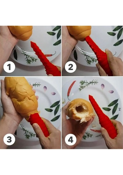 Barbekü Kesme Izgara Ekmek Aracı Hot Dog Bun Delici Bir Delik Matkap Sızdırmaz Hotdogs Sosis (Yurt Dışından)