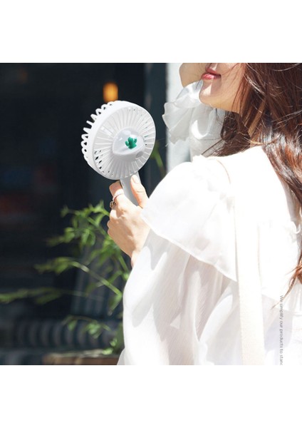 Taşınabilir El Mini Fan Elektrikli USB Şarj Edilebilir Misting Maker Nemlendirici Su Hava Soğutucu Beyaz (Yurt Dışından)
