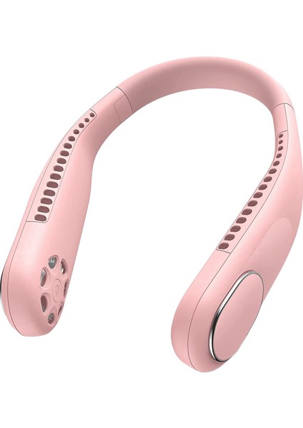 Taşınabilir Boyun Fanı, Giyilebilir USB 4000 Mah Kişisel Bladeless Eller Serbest Spor Fan Hava Soğutucu Ev Açık Ofis Için, Pembe (Yurt Dışından) fiyatları