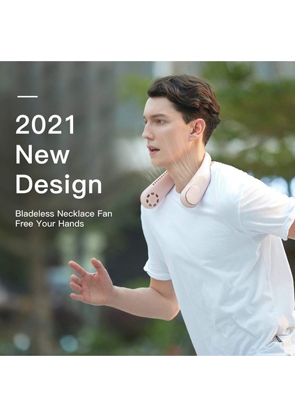 Taşınabilir Boyun Fanı, Giyilebilir USB 4000 Mah Kişisel Bladeless Eller Serbest Spor Fan Hava Soğutucu Ev Açık Ofis Için, Pembe (Yurt Dışından) fırsatları