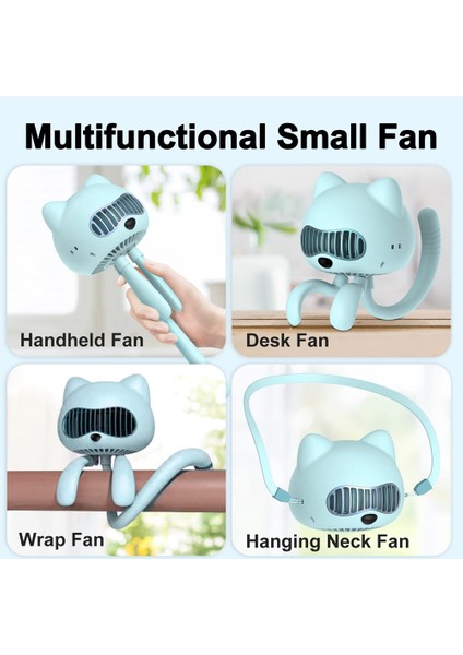 El Gezginci Fanı Bıçaksız, Esnek Tripod Klipsli Küçük Mini Kişisel Taşınabilir, Bebek Mavisi Için Klips (Yurt Dışından)