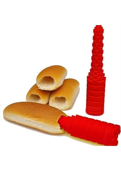Barbekü Kesme Izgara Ekmek Aracı Hot Dog Bun Delici Bir Delik Matkap Sızdırmaz Hotdogs Sosis (Yurt Dışından)