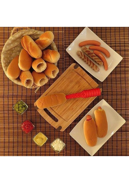 Barbekü Kesme Izgara Ekmek Aracı Hot Dog Bun Delici Bir Delik Matkap Sızdırmaz Hotdogs Sosis (Yurt Dışından)