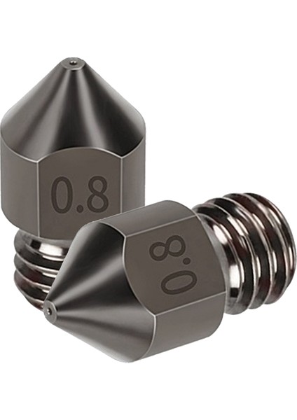 Adet Mk8 Sertleştirilmiş Çelik Meme Baskı Kafası Sarf Malzemeleri 1.75/0.8mm 3D Yazıcı Ekstruder Nozulları Ender3/v2/pro (Yurt Dışından)