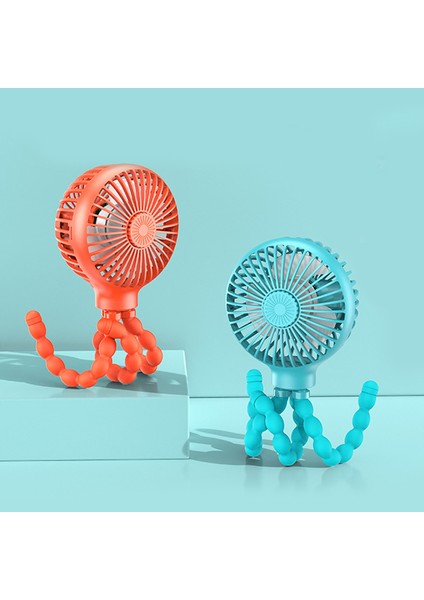 Mini El Bebek Arabası Fanı, Esnek Tripodlu Kişisel Taşınabilir Bebek Fanı, 7 Renkli Işık, Şarj Edilebilir C (Yurt Dışından)