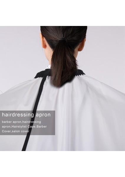 Beyaz Yeni Yetişkin Salon Saç Kesim Kuaförlük Berberler Saç Stilisti Pelerin Elbisesi Su Geçirmez Berber Örtü Bezi Şeffaf Kapakları (Yurt Dışından) fiyatları