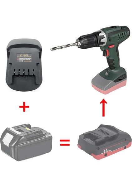 Makita 18V Için Yedek Adaptör Metabo 18V Li-Ion Elektrikli El Aletleri Aksesuarları MT18MTB'YE Dönüştürüldü (Yurt Dışından)