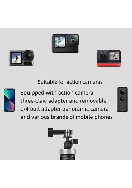 360° Dönebilen 1,5m Selfie Çubuğu Katlanabilir Tripod, Hero 12 11 10 9 8 7 6 5 Action ile Uyumlu (Yurt Dışından) fiyatları