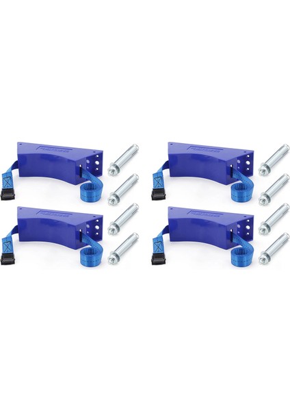 4 Adet Propan Tankı Tutucu Silindir Duvara Monte Braket Gaz Silindiri Braketi Dayanıklı Abs Gaz Silindiri Vidalar ile Mavi (Yurt Dışından)